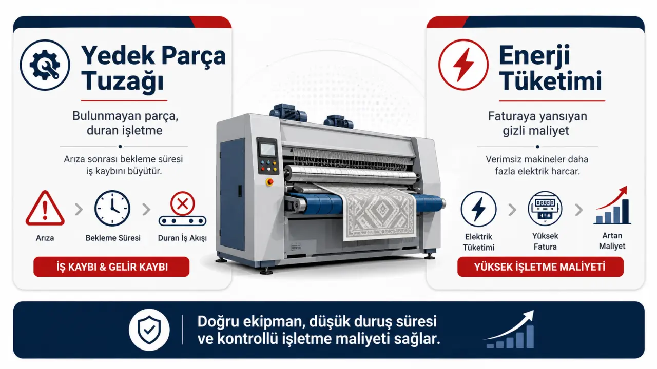 Halı Yıkama Makinelerinde Gizli Maliyetler: Ucuz mu Kaliteli mi? 4 halı yıkama makinelerinde yedek parça ve enerji tüketimi