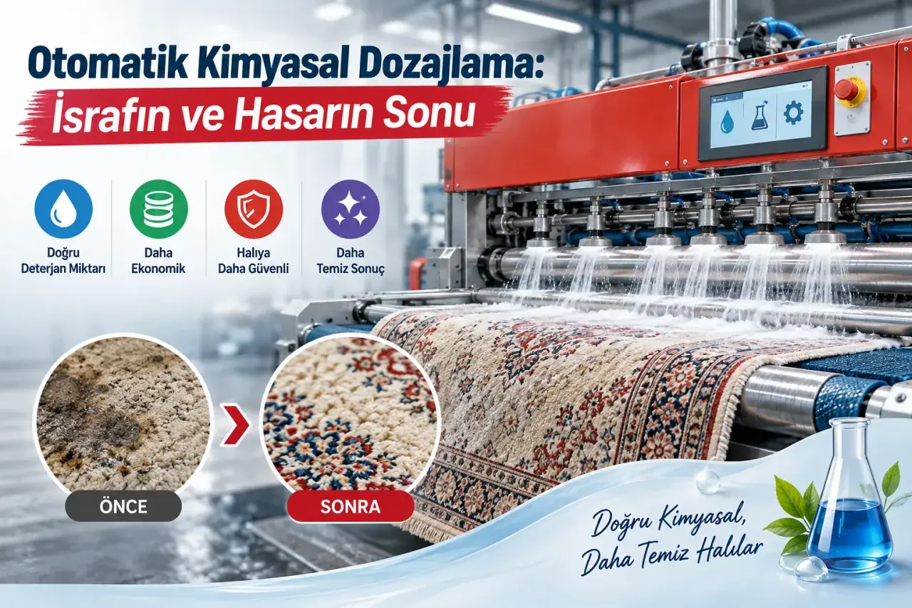 halı yıkama makinelerinde otomatik kimyasal dozajlama